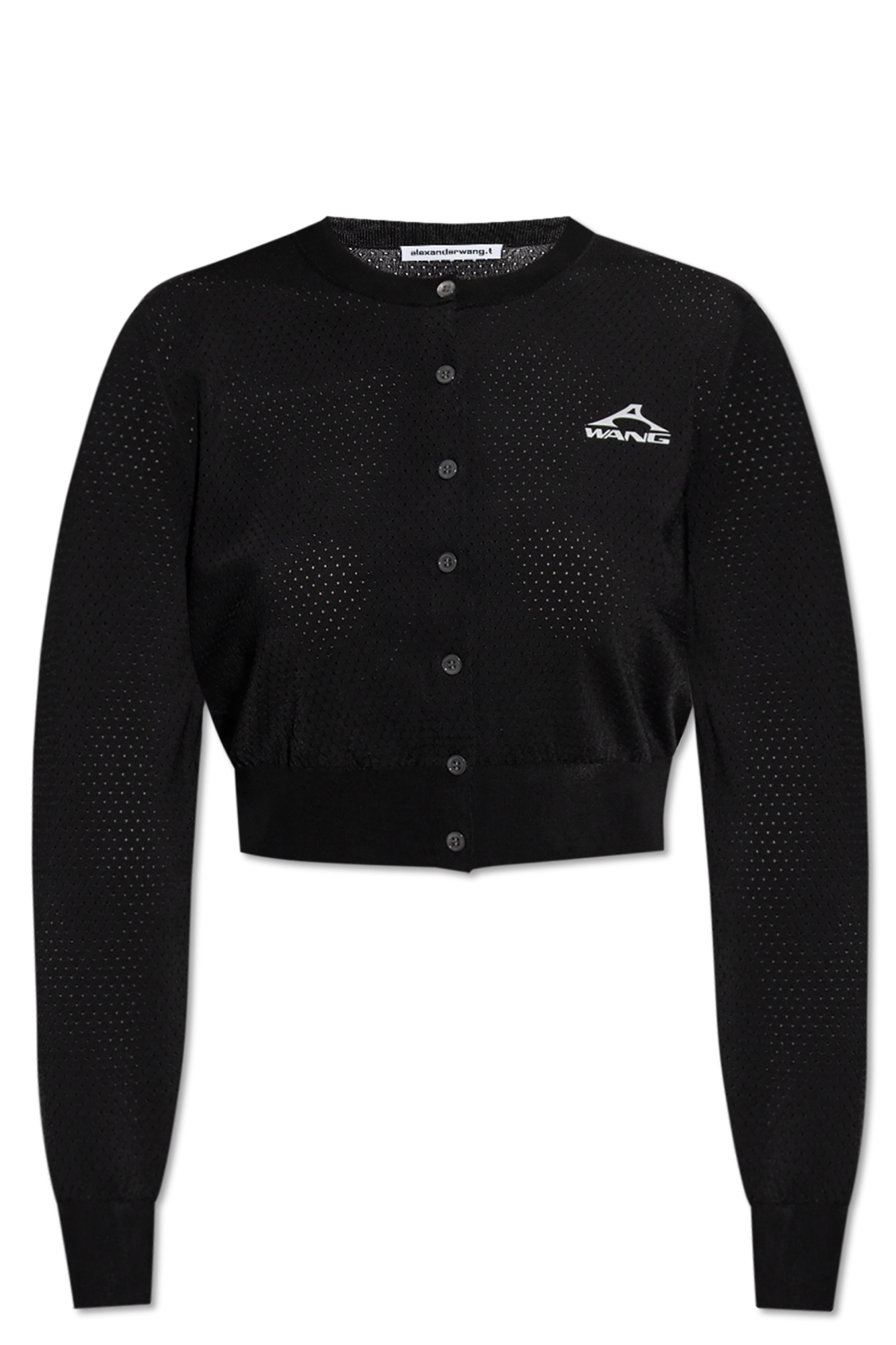 alexander wang - LONG SLEEVE TEE WITH MULTICOLOR PUFF LOGO